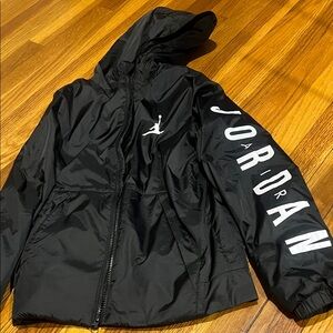 Jordan Black Windbreaker with White Accents